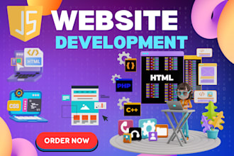 do website front end javascript web development html css website landing page
