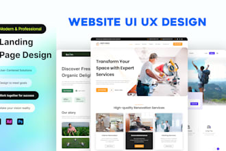 design modern figma UI design for websites and landing page