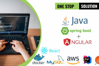 create rest API, java web app, spring boot, angular as full stack developer