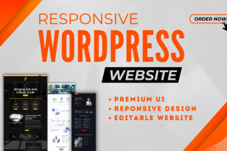 build responsive wordpress website design or redesign and website development