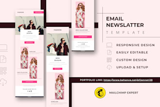 design mailchimp template and email marketing