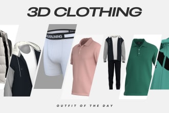 create 3d garment design in clo3d and marvelous designer for 3d fashion apparel