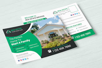 design an amazing postcard or direct mail eddm in 24 hours