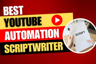 be your faceless video scriptwriter for youtube automation channel