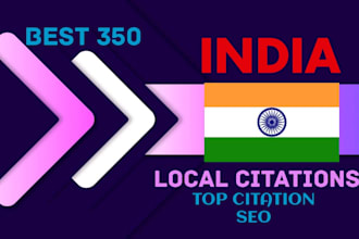 create 350 india local citations for your business
