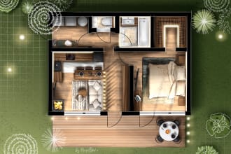 visualize landscape design sketch, draw 2d architectural and floor plans