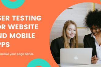 give user testing review of your website or application