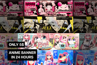 design an anime banner for youtube or any social media