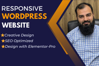 make responsive wordpress website design for blog ,ecommerce store, landing page