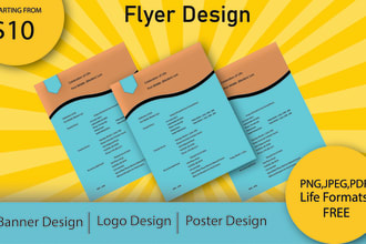 create handout, announcement, bulletin, party flyer, vivid print flyer design