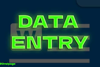 accurately type your content into word for data entry
