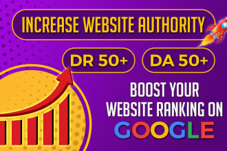 increase domain authority moz da 50 plus with SEO backlinks