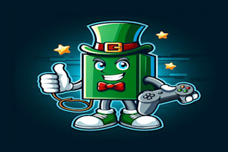 do wonderful carton gaming mascot logo design for your business page