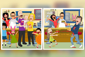 draw you as bobs burgers cartoon character