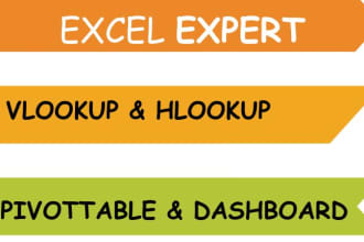be create microsoft excel expert for excel projects vlookup hlookup