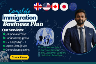 develop immigration business plan for UK USA canada europe startups