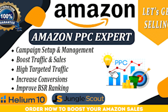 setup manage and optimize amazon PPC campaigns ads sponsored