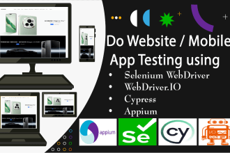 do automation testing using selenium webdriver webdriverio cypress appium