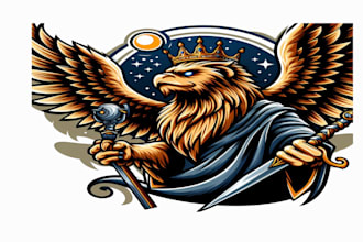 do grifin king mascot logo design for your business page