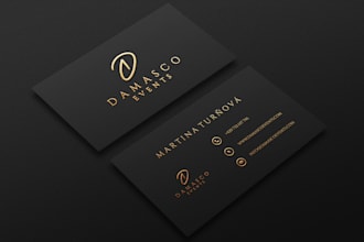 create a modern and minimalist luxury business card
