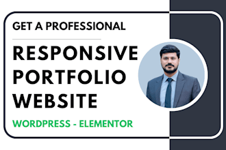design a responsive wordpress portfolio website with elementor
