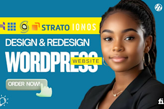 design wordpress website on bluehost siteground hostinger godaddy ionos strato