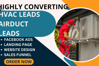 generate highly converting hvac leads airduct hvac website roofing sales funnel