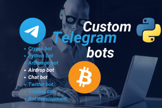 custom telegram bot crypto trading bot arbitrage bot ai chatbot crypto bot