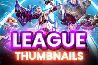 league of legends youtube thumbnail design specialist