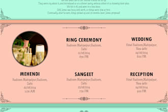 create wedding website design or webpage design