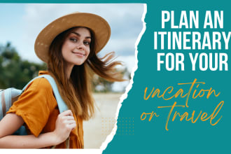 plan an itinerary for your vacation or travel