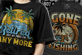 do bulk trendy typography and graphic t shirt design for pod business