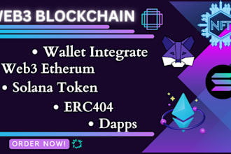 create web3 etherem, wallet integrate, dapp, erc404 for you