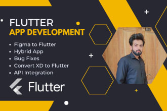 design flutter apps, convert figma to flutter app, android, and ios app