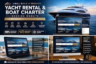 build a premium yacht rental, boat charter booking website