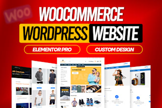 expert woocommerce store and website design using elementor pro