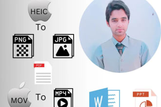 convert heic formate to jpeg,jpg,png,pdf or mov to mp4