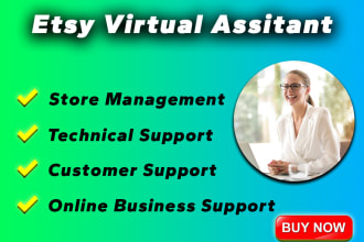 etsy virtual assistance store management technical customer support