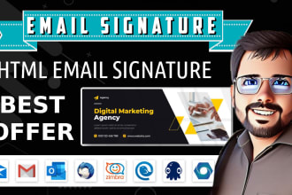 design and code modern HTML email signature