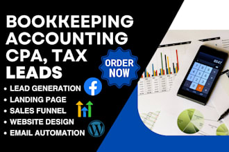 accounting leads bookkeeping leads tax leads tax cpa leads boookkeeping website