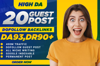 write article and publish high da guest post with dofollow seo backlinks