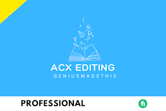 edit and master your audiobook to meet acx requirements