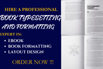format typeset layout design your manuscript for epub, PDF, kpf on amazon, lulu