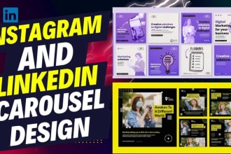 design carousels for linkedin and instagram on canva