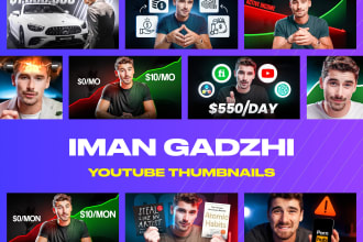 create iman gadzhi youtube thumbnails style in 3h