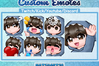 make custom emotes for twitch, discord, youtube and kick