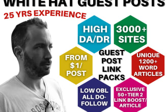 boost organic google traffic rankings w high da DR guest post backlinks packs
