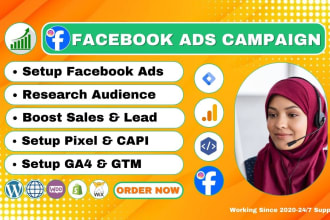 setup and manage facebook ads campaign for sales and leads