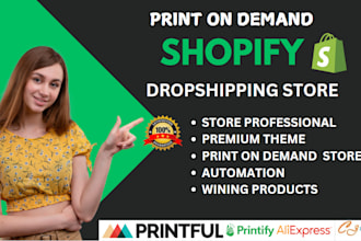 do shopify store design print on demand dropshipping store