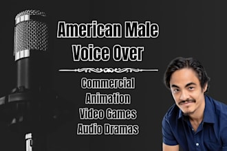 record an authentic human american male voice over